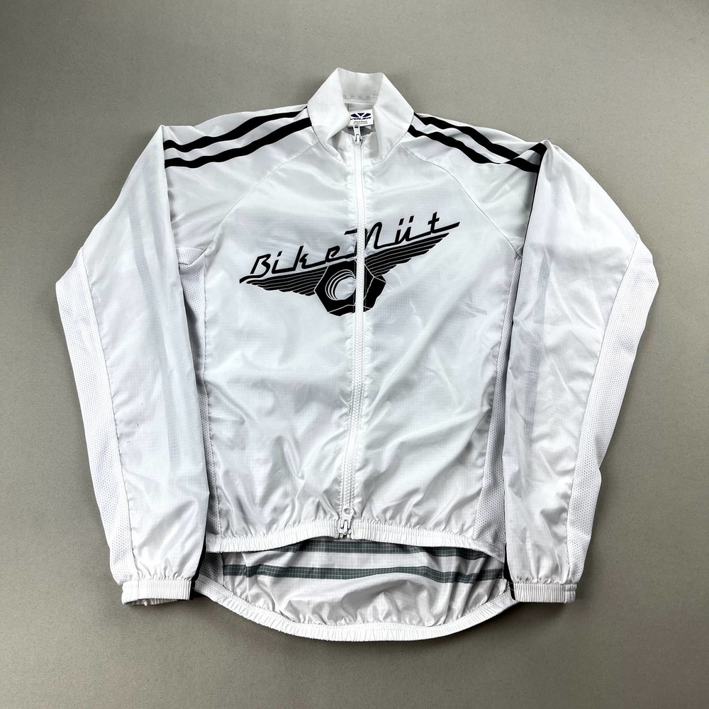 Vintage Voler Cycling Jacket Adult XS White Windbreaker Bicycle Bike Nut USA 90s
